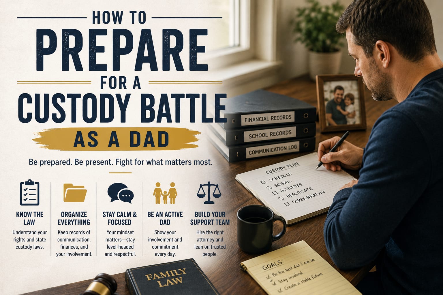 A dad preparing for a custody battle